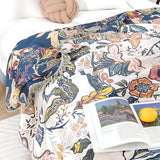 Blanket Throw Floral Reversible Tassel Design