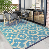 Foldable Outdoor Rug 122×180cm – Weatherproof Polypropylene, Geometric & Lightweight