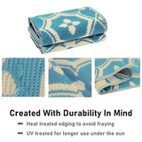 Foldable Outdoor Rug 122×180cm – Weatherproof Polypropylene, Geometric & Lightweight