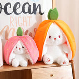 Enhanced Product Title: "Kuschelhase mit Geheimfach – Wählen Sie zwischen Karotten- oder Erdbeerdesign – Perfektes Kuscheltier für Kinder" 

This title includes relevant keywords, highlights the unique features, and emphasizes the target audience, making