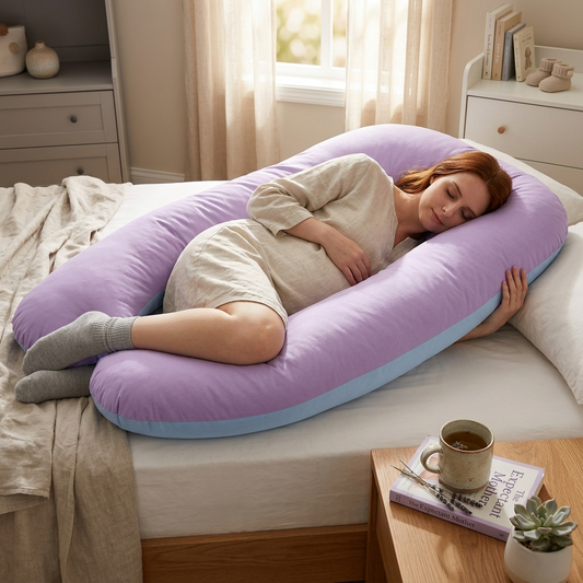 Body Pillow – Pregnancy Support, Side Sleeper Design & Removable Cover
