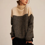 Eleanor Women's Roll Neck Sweater - Cozy Knit Pullover for Fall & Winter Fashion