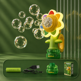 Bubble Machine Flower Bubble Blower Kids Automatic Toy