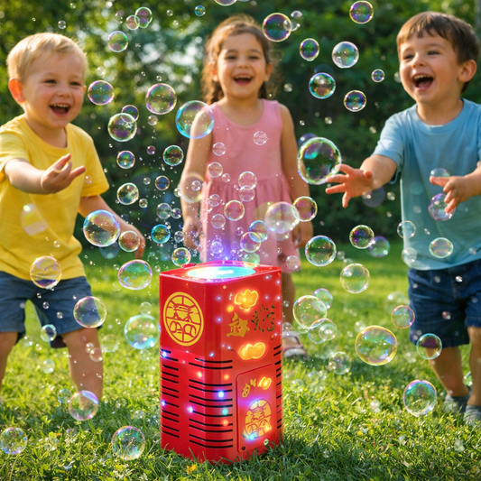 LED Bubble Machine – Portable Kids Outdoor Party Toy with Colorful Lights