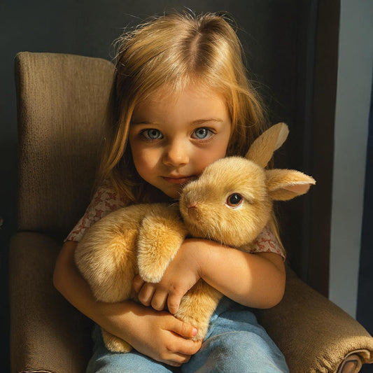 Bunny Figurine – Lifelike Sitting Pose, Home Decor Accent & Display Piece