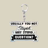 Bunnycat Keychain Funny Acrylic Charm Cute Cartoon Key Ring Gift