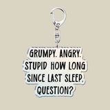 Bunnycat Keychain Funny Acrylic Charm Cute Cartoon Key Ring Gift