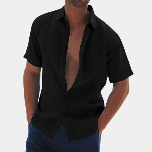 Dax – Short Sleeve Men's Linen Shirt, Spring 2025 Edition