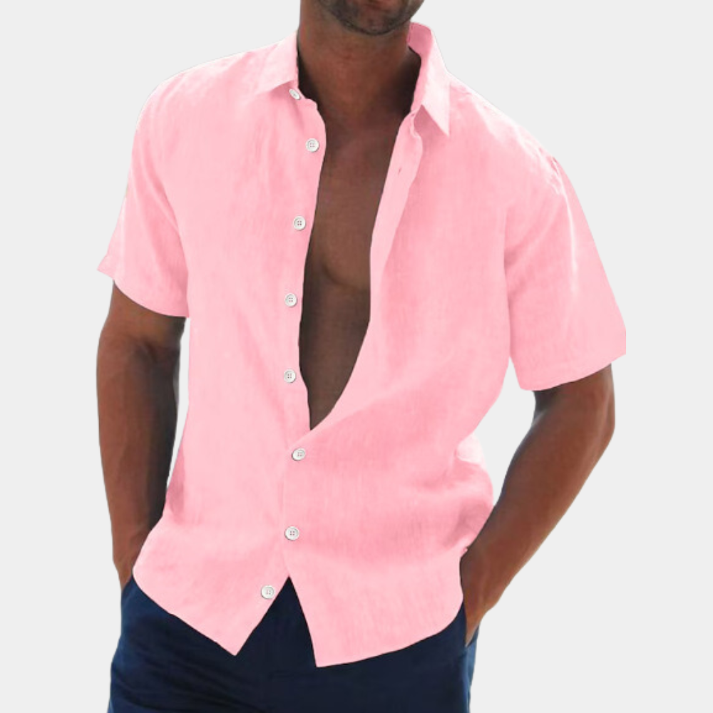 Dax – Short Sleeve Men's Linen Shirt, Spring 2025 Edition