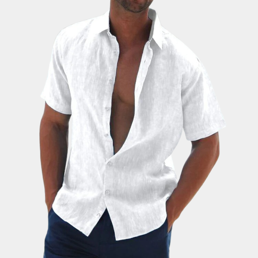 Dax – Short Sleeve Men's Linen Shirt, Spring 2025 Edition