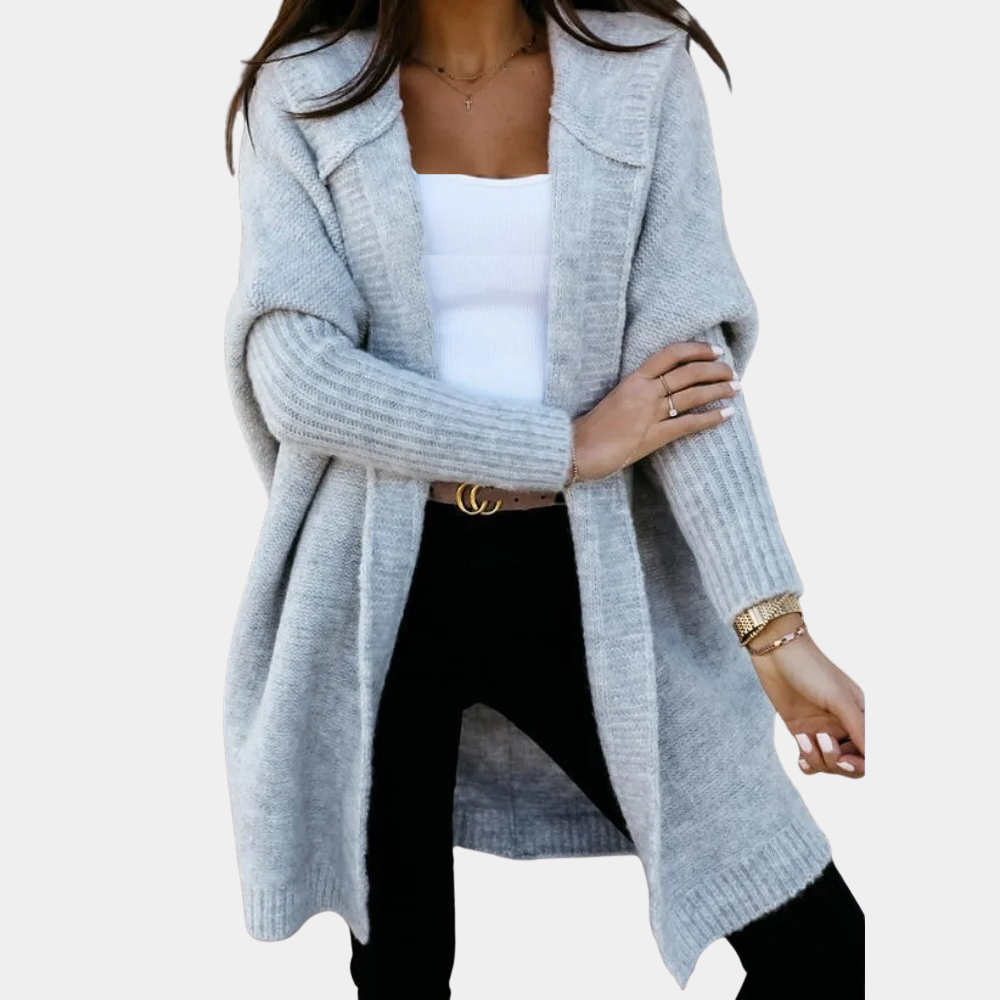 Knitted Ladies' Jacket with Hood – Mireille