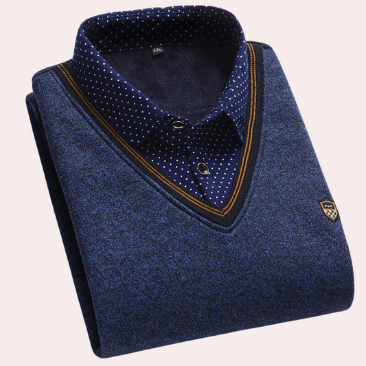 Victor – Shirt Collar Pullover Sweater