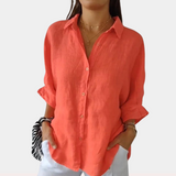 Ysolde linen blouse - Orange