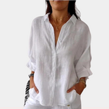 Ysolde linen blouse - White