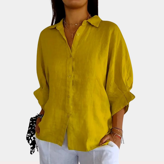 Ysolde linen blouse - Yellow