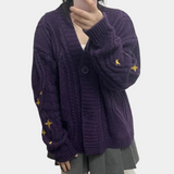 Knitted Ladies Cardigan with Strawberry Details – Poppy