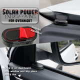 Solar-Powered LED Car Alarm Light – Anti-Theft Flashing Beacon, ABS, Red or Blue