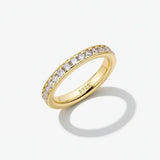 Silver Ring Sterling Band Bead Bright Setting Everyday Wear