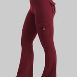 Cargo Pants High Waist Flare Pocket Wide Leg Womens Trousers