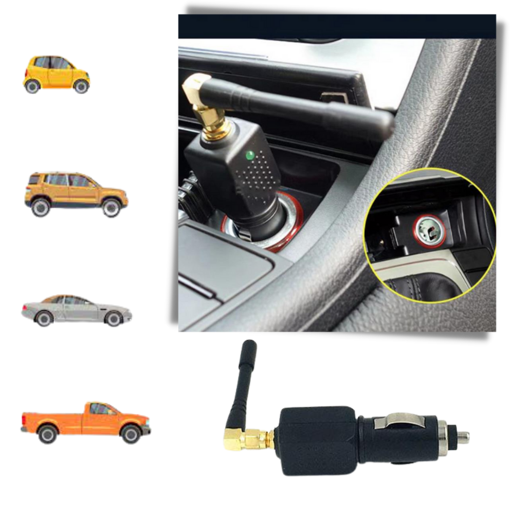 GPS Signal Blocker for Car – 12V Plug-In, External Antenna & Portable Design