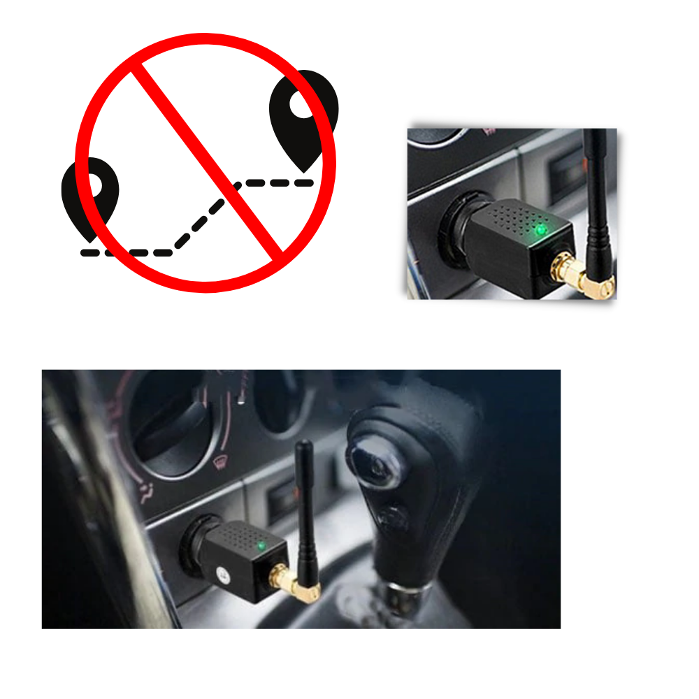 GPS Signal Blocker for Car – 12V Plug-In, External Antenna & Portable Design