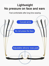 Blue Light Reading Glasses – Ultralight 18 g, Scratch-Resistant & UV400