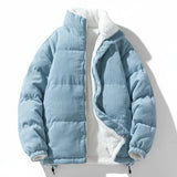 Jacket Corduroy Warm Lined Zip Up Winter Outerwear