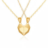 Necklace Couple Magnetic Heart Electrocardiogram Pendant Set