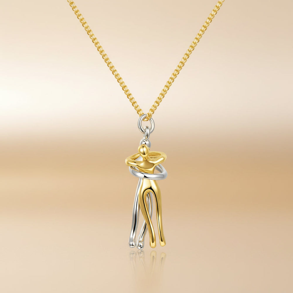 Necklace Couple Pendant Gold Silver Stainless Steel Love Jewelry