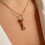 Necklace Couple Pendant Gold Silver Stainless Steel Love Jewelry