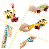 Montessori Wooden Tool Kit – Carry Case, Child-Safe Finish & Colorful Accessories