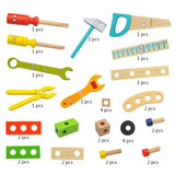 Montessori Wooden Tool Kit – Carry Case, Child-Safe Finish & Colorful Accessories