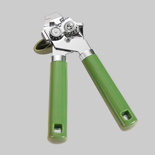 Can Opener – Manual Design, Stainless Steel & Built-In Bottle Opener