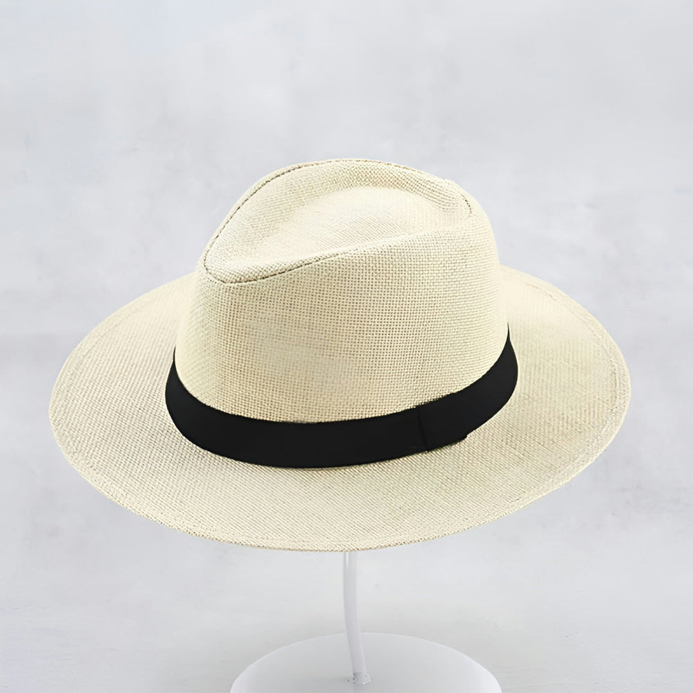 Unisex Panama Sun Hat – Adjustable Fit, Wide Brim & Classic Hat Band
