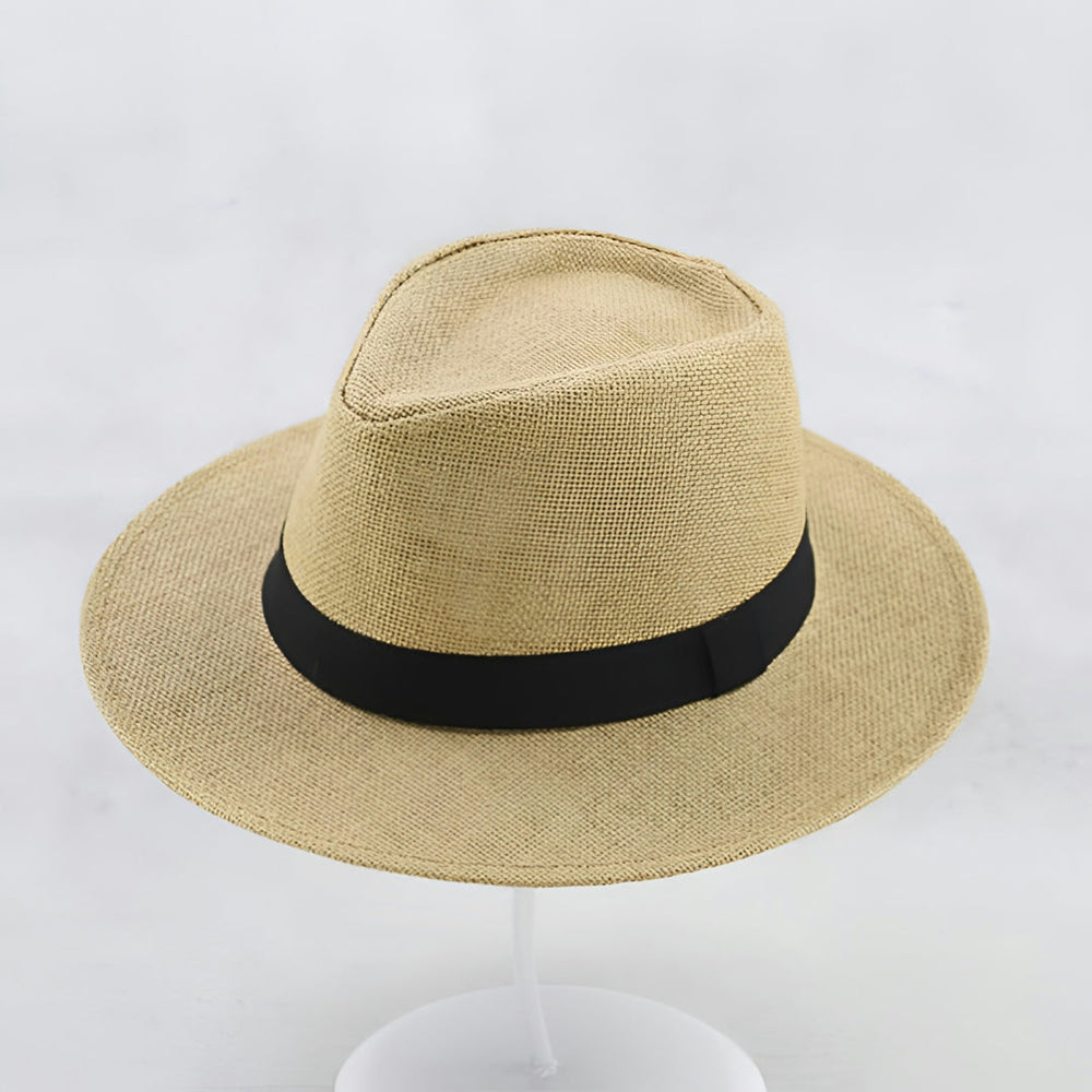 Unisex Panama Sun Hat – Adjustable Fit, Wide Brim & Classic Hat Band