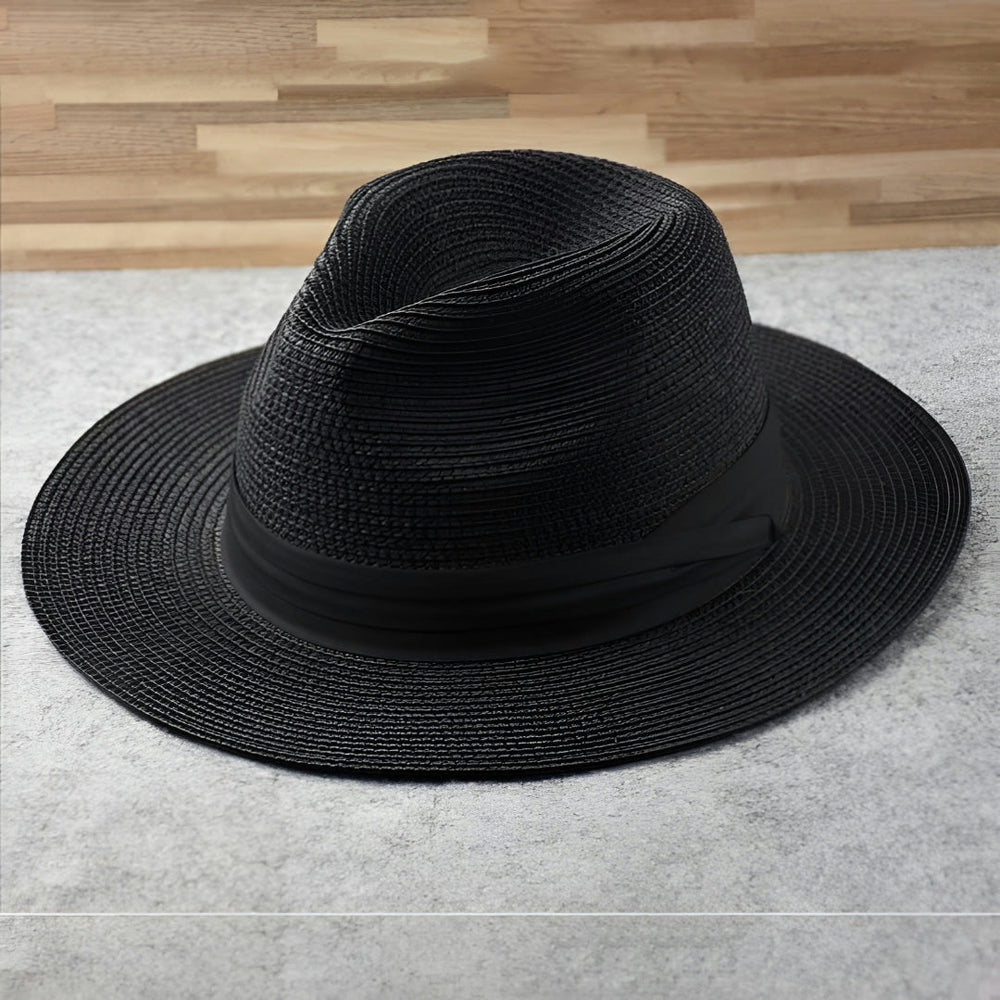 Unisex Panama Sun Hat – Adjustable Fit, Wide Brim & Classic Hat Band