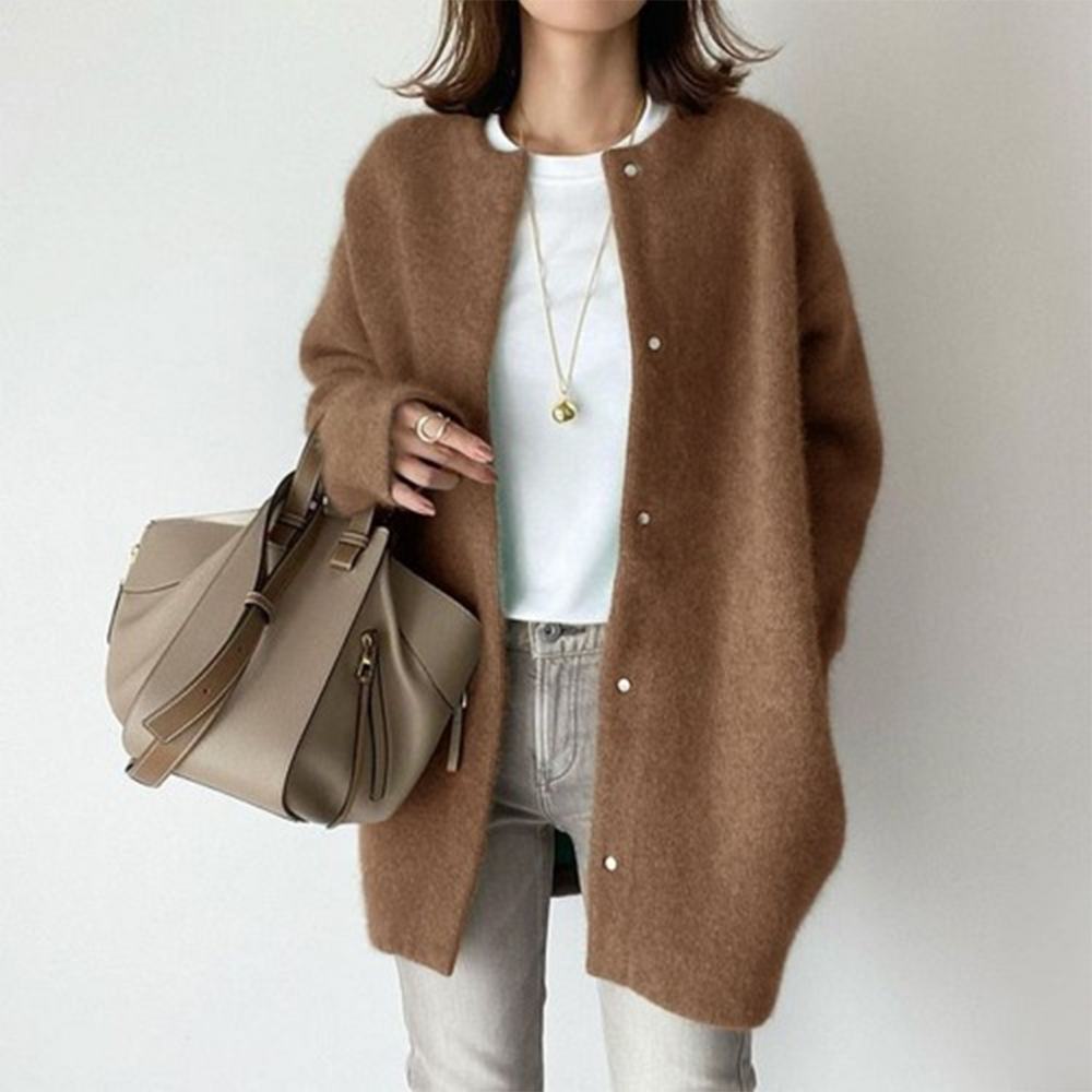 Long Sleeve Women's Cardigan with Pockets - Liora