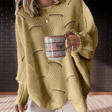 Women's ribbed fall sweater with an asymmetric hem â€” Annelie