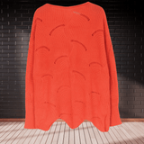 Women's ribbed fall sweater with an asymmetric hem â€” Annelie