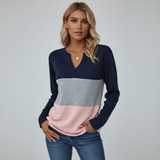 Casual V-neck Sweater - Marie - 2