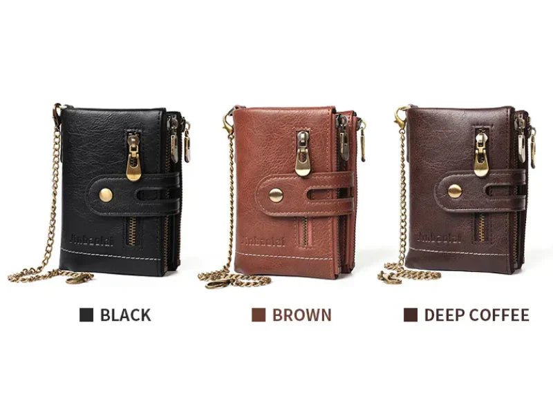 Optimized Product Title: **Retro Leder Brieftasche mit Kette – 13 Kartenfächer, Doppelreißverschluss & Stilvolles Design für Damen** 

This title includes relevant keywords while enhancing clarity and appeal for potential buyers.