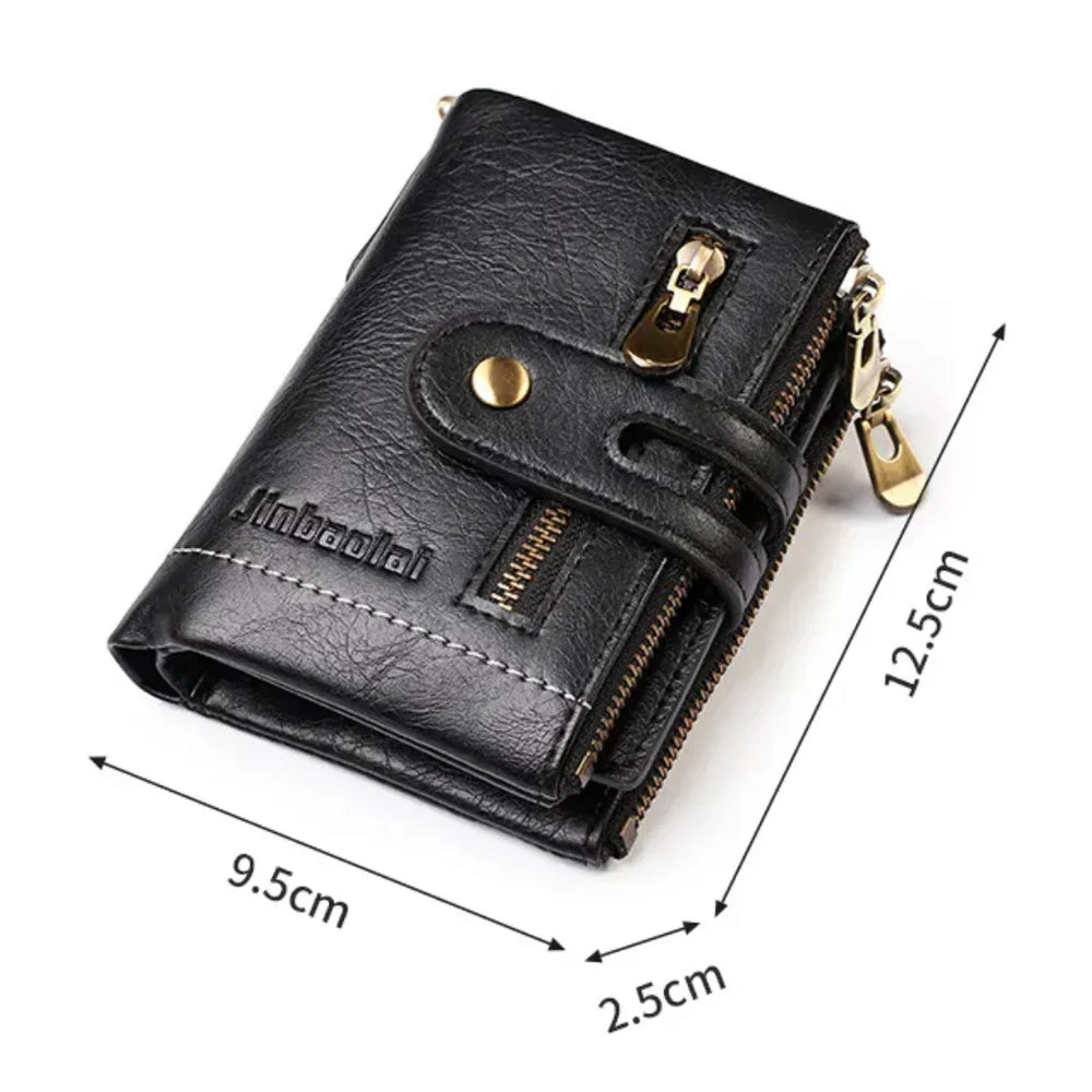 Optimized Product Title: **Retro Leder Brieftasche mit Kette – 13 Kartenfächer, Doppelreißverschluss & Stilvolles Design für Damen** 

This title includes relevant keywords while enhancing clarity and appeal for potential buyers.