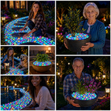 Glow-in-the-Dark Garden Pebbles – Solar-Charged Resin, 10-Hour Glow, Garden & Aquarium Safe