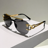 Rimless Aviator Sunglasses – Gradient Lenses, Metal Bridge & Unisex