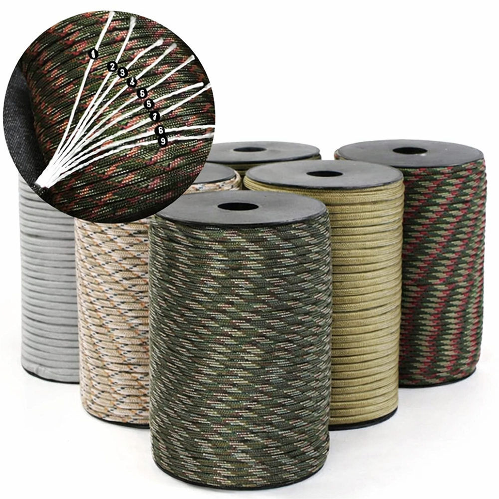 4mm Paracord Utility Rope – 9-Strand Core, 295kg Strength & 50/100m Lengths