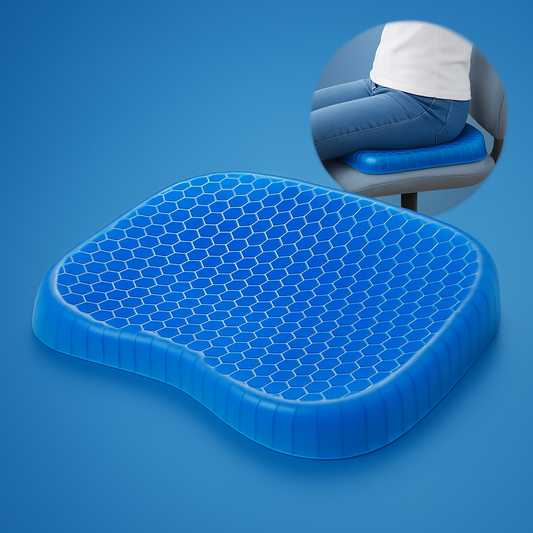 BowLift | Orthopedic Gel Seat Cushion | Pressure Relief, Tailbone Pain & Lower Back Support for Office Chair, Car & Wheelchair Use