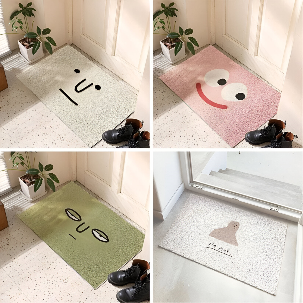 Enhanced Product Title: "Rutschfeste Smiley-Fußmatte aus PVC – Schnelltrocknende Oberfläche für Innen- und Außenbereich" 

This title includes relevant keywords while maintaining clarity and appeal for potential buyers.