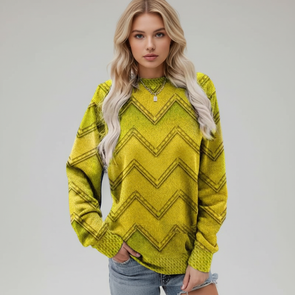 Chevron pattern knitted jumper - Isabella