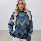 Chevron pattern knitted jumper - Isabella