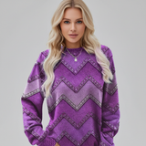 Chevron pattern knitted jumper - Isabella